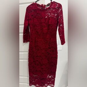 Red Lace Cocktail Dress